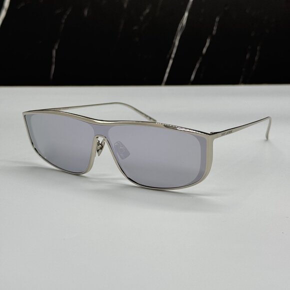 NEW SAINT LAURENT SL605 LUNA 003 SUNGLASSES WOMEN SQUARE SILVER EYEWEAR SL 605 - Picture 3 of 10